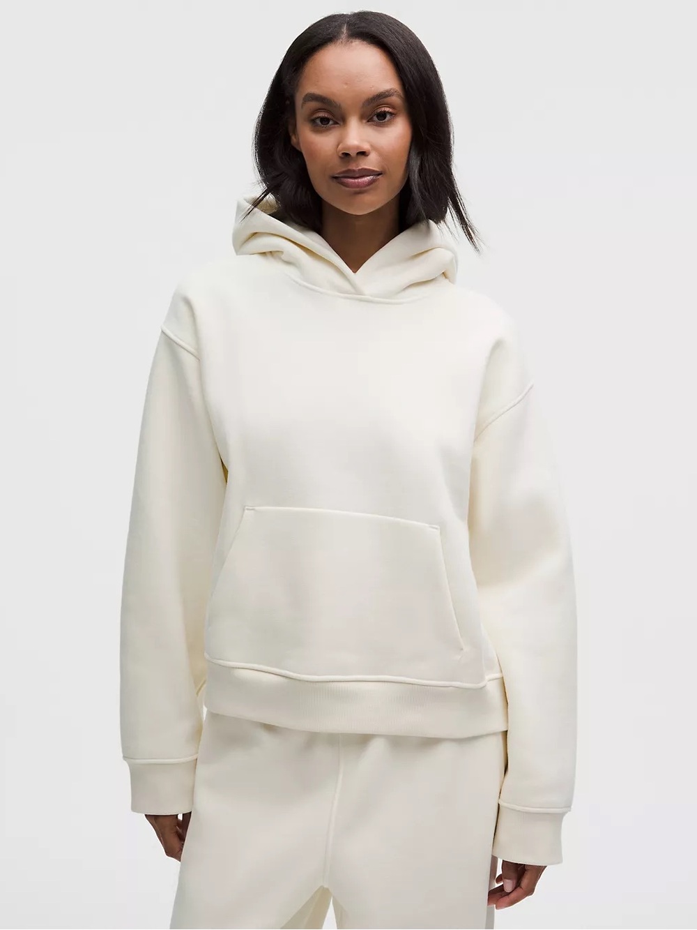 NWT Lululemon Steady State SuperLoft Hoodie Coconut Ivory L